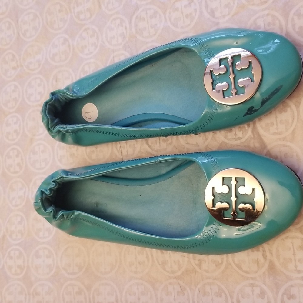 Tory Burch Flat, size 39, Turquoise